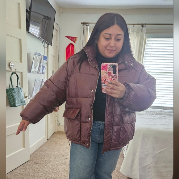 Abercrombie&Fitch Maroon wind resistance NWOT - Picture 4 of 11